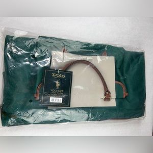 vintage polo ralph lauren green new in bag duffle bag